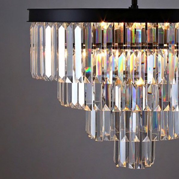 Подвесная люстра RH 1920s Odeon Clear Glass Fringe Chandelier D80 Подвесная люстра RH 1920s Odeon Clear Glass Fringe Chandelier D80
