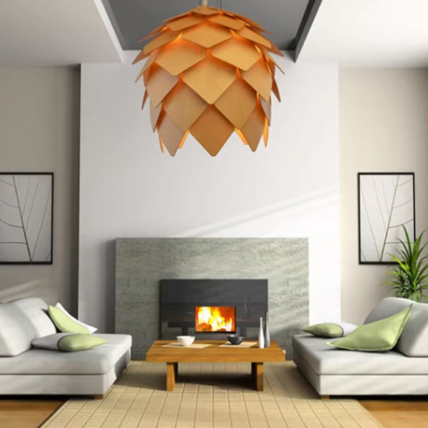 Подвесной светильник Crimea Pine Cone natural wood D20