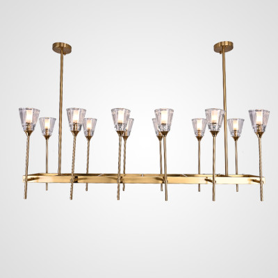 Люстра на штанге TORCHE DE VERRE Linear Chandelier 12