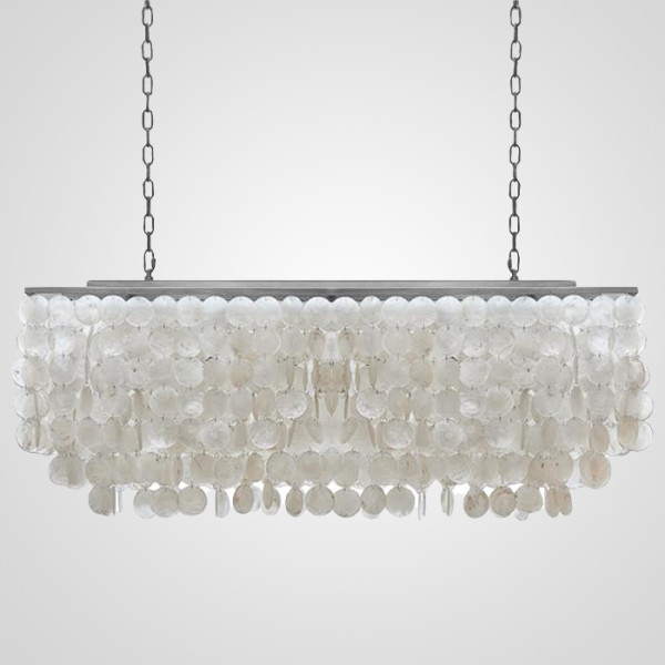 Подвесная люстра rectangle SHELL Chandelier 2 cascades