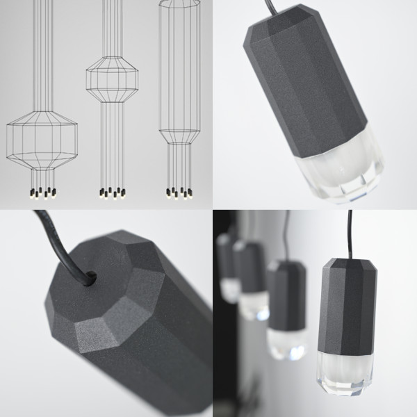 Подвесной светильник VIA Wireflow polyhedral 0347 Free-Form pendant lamp Подвесной светильник VIA Wireflow polyhedral 0347 Free-Form pendant lamp