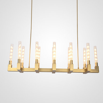 Люстра на штанге CANELLE Linear Chandelier 12 Modern Brass
