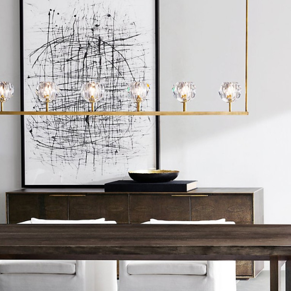 Люстра Boule De Cristal Linear Chandelier 6 Black Люстра Boule De Cristal Linear Chandelier 6 Black