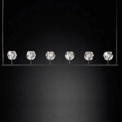 Люстра Boule De Cristal Linear Chandelier 6 Black