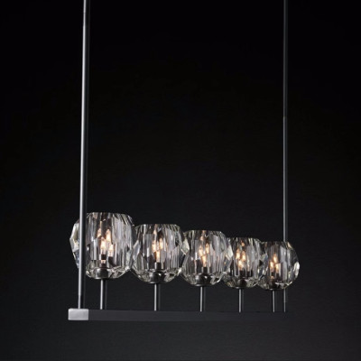 Люстра Boule De Cristal Linear Chandelier 5 Black
