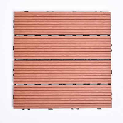 Садовая плитка ДПК 30x30 RED WOOD SH-WPCSG-4H-24 , террасный паркет