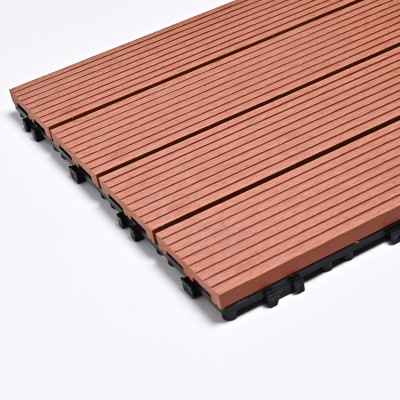 Садовая плитка ДПК 30x30 RED WOOD SH-WPCSG-4H-24 - террасный паркет