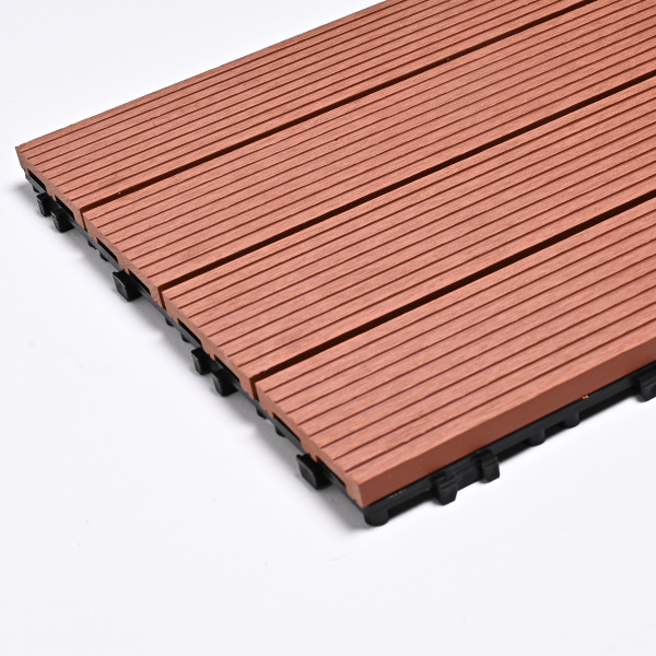 Садовая плитка ДПК 30x30 RED WOOD SH-WPCSG-4H-24 , террасный паркет