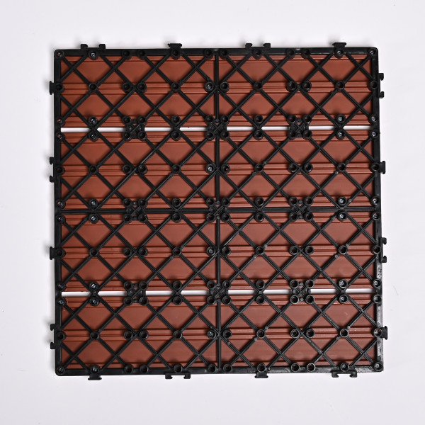 Садовая плитка ДПК 30x30 RED WOOD SH-WPCSG-4H-24 , террасный паркет