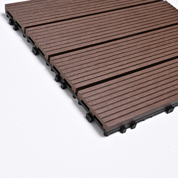 Садовая плитка ДПК 30x30 COFFEE SH-WPCSG-4H-22 , террасный паркет