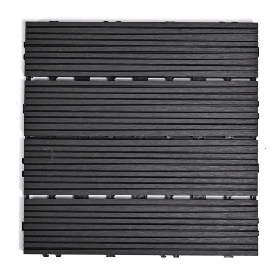 Садовая плитка ДПК 30x30 BLACK SH-WPCSG-4H-20 , террасный паркет