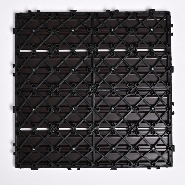 Садовая плитка ДПК 30x30 DARK COFFEE SH-WPC3D-4H-18 , террасный паркет