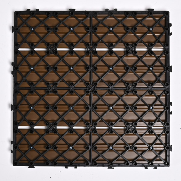 Садовая плитка ДПК 30x30 TEAK SH-WPC3D-4H-17 , террасный паркет