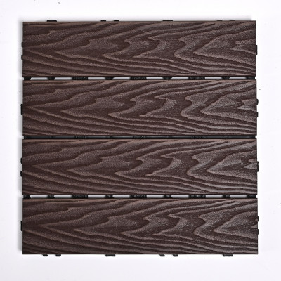 Садовая плитка ДПК 30x30 COFFEE SH-WPC3D-4H-16 , террасный паркет