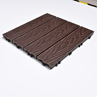 Садовая плитка ДПК 30x30 COFFEE SH-WPC3D-4H-16 - террасный паркет