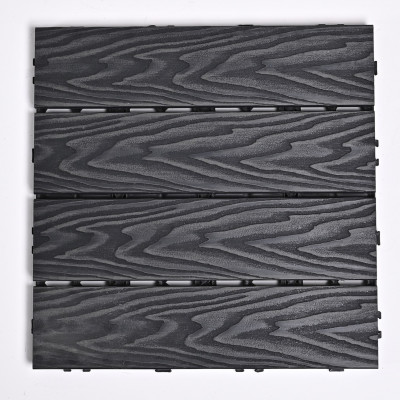 Садовая плитка ДПК 30x30 GREY SH-WPC3D-4H-15 , террасный паркет