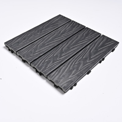 Садовая плитка ДПК 30x30 GREY SH-WPC3D-4H-15 - террасный паркет