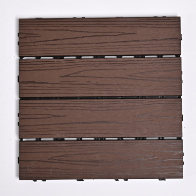 Садовая плитка ДПК 30x30 COFFEE SH-WPC2D-4HX-14 , террасный паркет