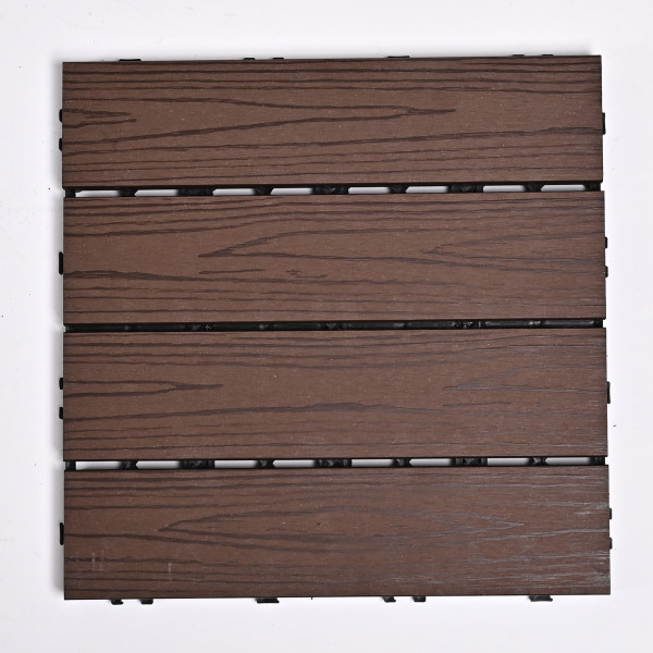 Садовая плитка ДПК 30x30 COFFEE SH-WPC2D-4HX-14 , террасный паркет