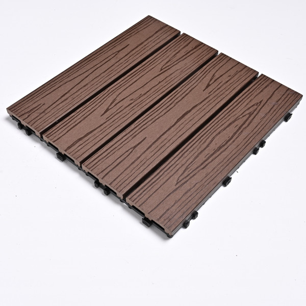 Садовая плитка ДПК 30x30 COFFEE SH-WPC2D-4HX-14 , террасный паркет