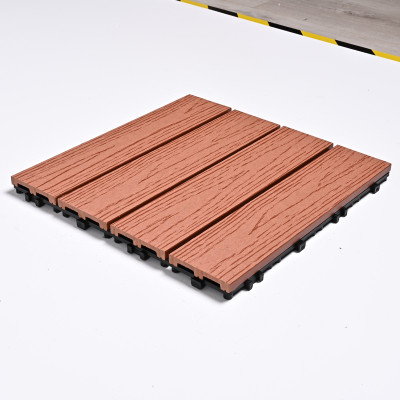 Садовая плитка ДПК 30x30 RED WOOD SH-WPC2D-4HX-13 - террасный паркет