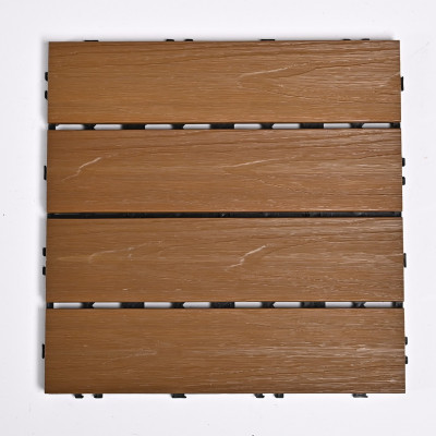 Садовая плитка ДПК 30x30 TEAK-BROWN SH-WPCOE-4H-11 , террасный паркет