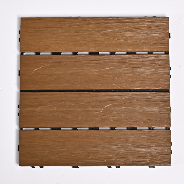 Садовая плитка ДПК 30x30 TEAK-BROWN SH-WPCOE-4H-11 , террасный паркет