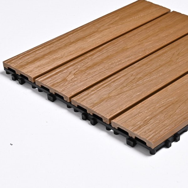 Садовая плитка ДПК 30x30 TEAK-BROWN SH-WPCOE-4H-11 , террасный паркет