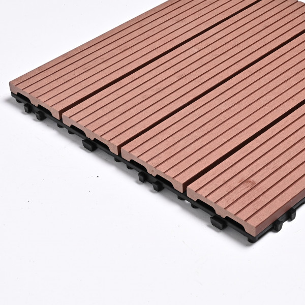 Садовая плитка ДПК 30x30 RED WOOD SH-WPCSG-4H-9 , террасный паркет