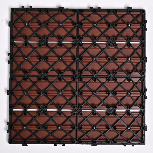 Садовая плитка ДПК 30x30 RED WOOD SH-WPCSG-4H-9 , террасный паркет