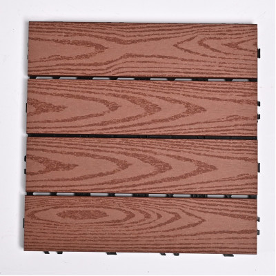 Садовая плитка ДПК 30x30 RED WOOD SH-WPC2D-4HC-4 , террасный паркет