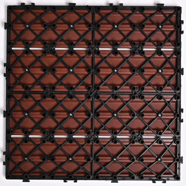 Садовая плитка ДПК 30x30 RED WOOD SH-WPC2D-4HC-4 , террасный паркет