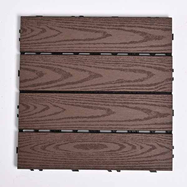 Садовая плитка ДПК 30x30 COFFEE SH-WPC2D-4HC-3 , террасный паркет