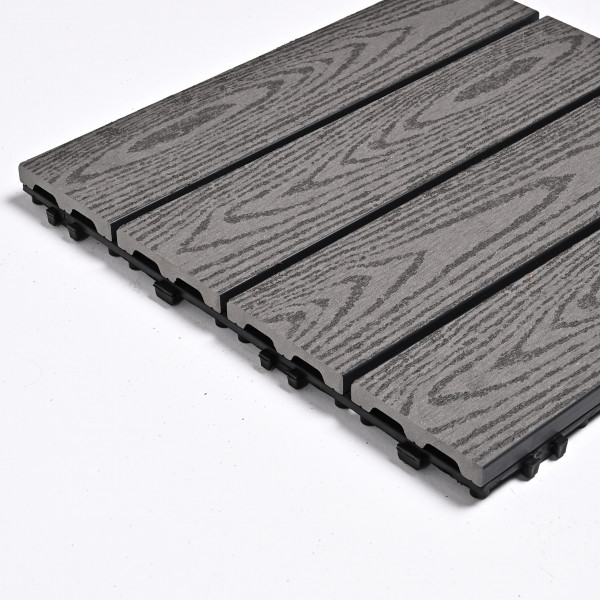Садовая плитка ДПК 30x30 GREY SH-WPC2D-4HC-2 , террасный паркет