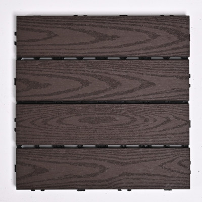 Садовая плитка ДПК 30x30 DARK COFFEE SH-WPC2D-4HC-1 , террасный паркет