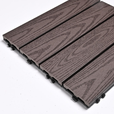 Садовая плитка ДПК 30x30 DARK COFFEE SH-WPC2D-4HC-1 - террасный паркет