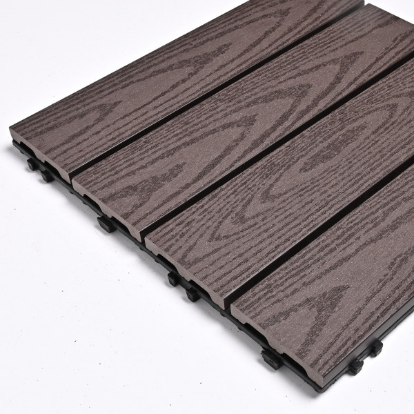 Садовая плитка ДПК 30x30 DARK COFFEE SH-WPC2D-4HC-1 , террасный паркет