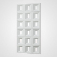 3D Стеновая панель PN1528-1-B белоснежный 1200-600-40 
