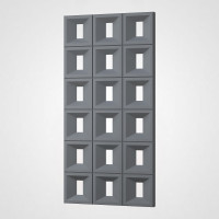 3D Стеновая панель PN1528-1-E космический серый 1200-600-40 