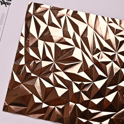 Стеновая панель CROWN CR13341-88 Медные грани 3D - 2800*1220*5 мм