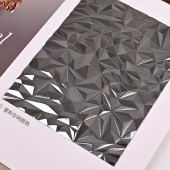 Стеновая панель CROWN CR13351-88 Серебряные грани 3D - 2800*1220*5 мм