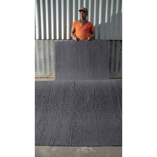 Гибкая керамическая панель KBS-P20265-DGray Графитовый 2800-1180-3 мм