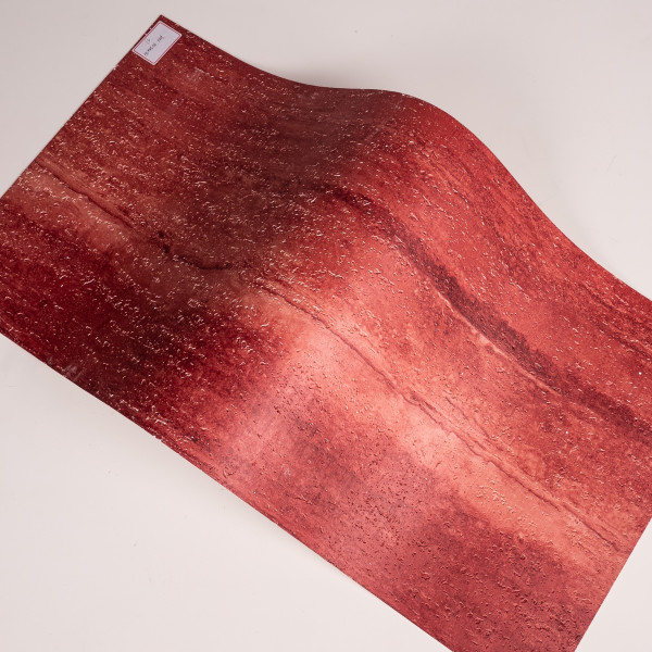 Гибкая керамическая панель Травертин 16-Hemalite-Red 600-1200-3 мм