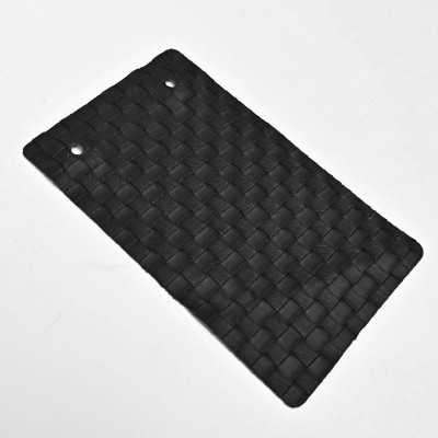 Стеновая панель CROWN 1212-22 Кожа Чёрный графит - 2800-1220-5 мм