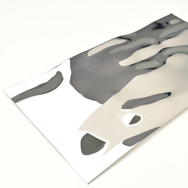 Декоративная нержавеющая сталь Водная рябь Big Water Хром MTL14750  — 3000-1220-0.5 мм