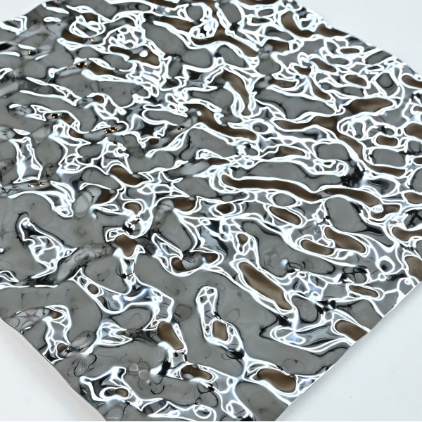 Декоративная нержавеющая сталь Водная рябь Small Water Хром MTL14752  - 3000-1220-0.5 мм