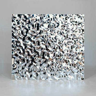 Декоративная нержавеющая сталь Водная рябь Small Water Хром MTL14752  - 3000-1220-0.5 мм