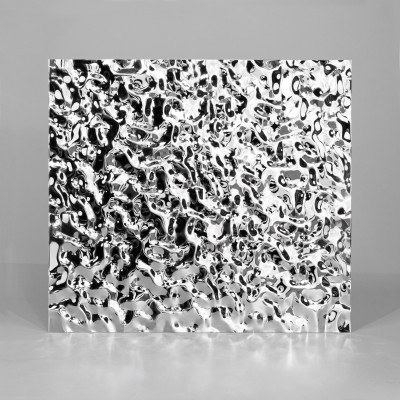 Декоративная нержавеющая сталь Водная рябь Small Water Хром MTL14752  - 3000-1220-0.5 мм