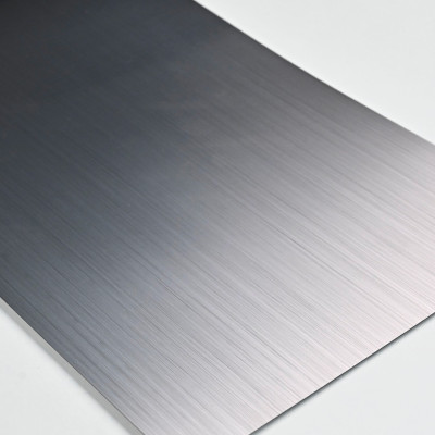 Стеновая панель PREMIUM WR-LS02 Грубошлифованный тёмный алюминий - 2800*1220*5 мм