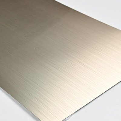 Стеновая панель PREMIUM WR-LS04 Грубошлифованная латунь - 2800*1220*5 мм